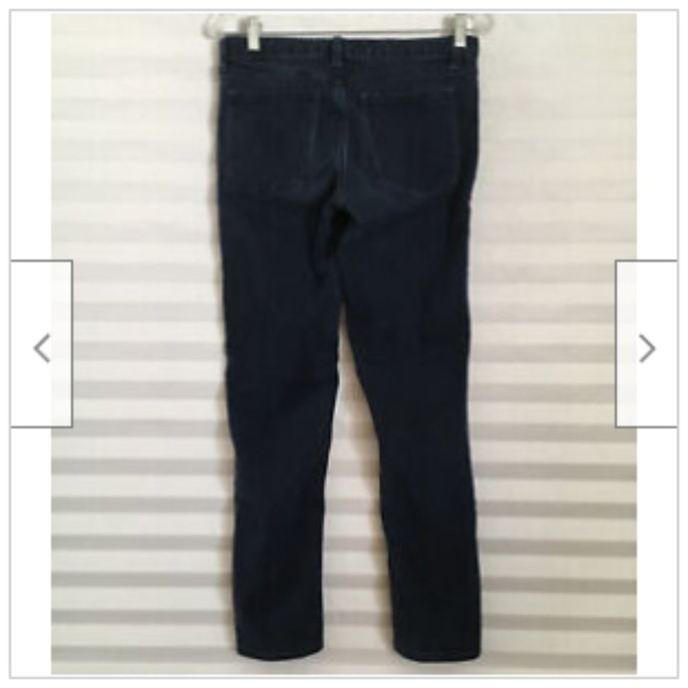 J. CREW Mid Rise Toothpick Skinny Jeans Pants Blocked Indigo - Picture 2 of 8